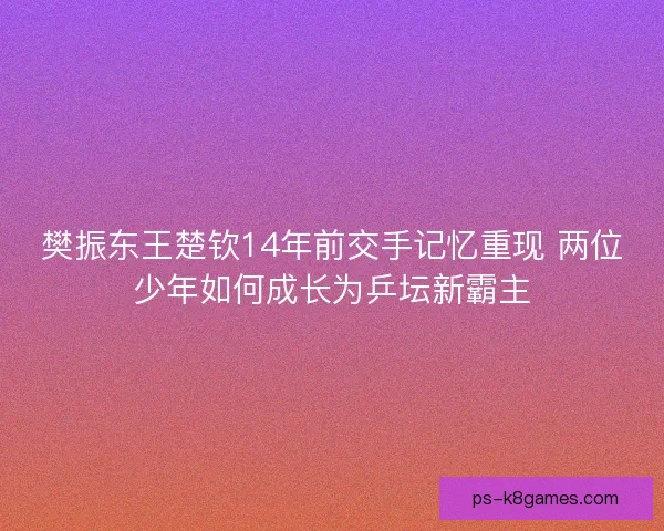 樊振东王楚钦14年前交手记忆重现 两位少年如何成长为乒坛新霸主